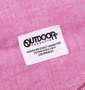 OUTDOOR PRODUCTS 異素材使い綿麻半袖シャツ ピンク: 裾ピスネーム