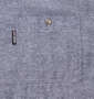 OUTDOOR PRODUCTS ロゴプリントデニム調ツイル長袖ネルシャツ ネイビー: 胸ポケット