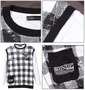 COLLINS フェイクベストTシャツ ブラック×ホワイト: