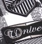 COLLINS フェイクベストTシャツ ブラック×ホワイト: フロントワッペン