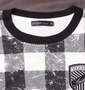 COLLINS フェイクベストTシャツ ブラック×ホワイト: クルーネック