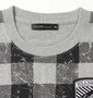 COLLINS フェイクベストTシャツ モクグレー×ブラック: クルーネック
