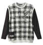 COLLINS フェイクベストTシャツ モクグレー×ブラック: