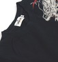 絡繰魂 和柄ラグランTシャツ半袖 スミクロ: クルーネック