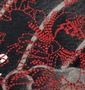 絡繰魂 和柄Tシャツ(半袖) スミクロ: バック刺繍拡大