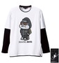 Gorilla フェイクレイヤードTシャツ ホワイト×ブラック