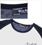 WING SPREAD 七分袖ラグランTシャツ ホワイト×ブラック: