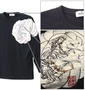 絡繰魂 和柄Tシャツ スミクロ: