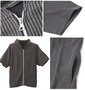 COLLINS ジップパーカー+VTシャツ半袖 モクグレー×ブラック: