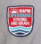 LIFE GUARD フルジップパーカー半袖 グレー: ワッペン