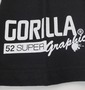 Gorilla Tシャツ(半袖) ブラック: 右袖プリント