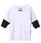 RIMASTER フェイク七分袖Tシャツ ホワイト×ブラック: バックスタイル