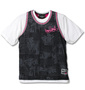 b-one-soul 総柄タンクトップ+Tシャツ半袖 ブラック×ホワイト: