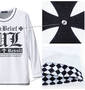 WILD LIFE フェイククルーネックTシャツ ホワイト: