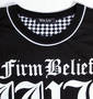 WILD LIFE フェイククルーネックTシャツ ブラック:
