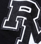 RIMASTER カーディガン+Tシャツ(半袖) ブラック×モクグレー: フロントワッペン