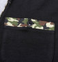 RIMASTER カーディガン+Tシャツ(半袖) ブラック×モクグレー: 胸ポケット