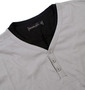 COLLINS ジップスタンド+VヘンリーTシャツ ブラック×ライトグレー: