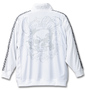 WILD LIFE ベロア切替長袖ジャージ+半袖Tシャツ ホワイト×ブラック: バックスタイル