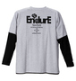 ENDURE フェイクレイヤード長袖Tシャツ モクグレー×ブラック: バックスタイル