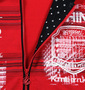 b-one-soul パーカー+Tシャツ(半袖) レッド×ホワイト: ファスナー