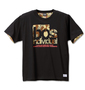 b-one-soul カモフラロゴ半袖Tシャツ ブラック: