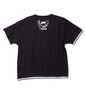 NECOBUCHI-SAN(ネコブチサン) 半袖Tシャツ ブラック: バックスタイル