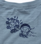 豊天 富士山風神雷神柄半袖Tシャツ ブルーグレー: バックプリント