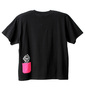 UITTG ポケット付半袖Tシャツ ブラック: バックスタイル
