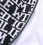 WILD LIFE 総柄パーカーベスト+長袖VTシャツ ホワイト×ブラック: 生地拡大