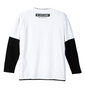UITTG フェイクレイヤード長袖Tシャツ ホワイト: バックスタイル
