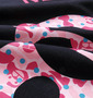 UITTG フェイクレイヤード長袖Tシャツ ブラック: 生地拡大