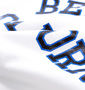 Timely Warning ロゴ半袖Tシャツ+カーデガン ホワイト×レッド: 生地拡大
