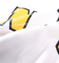 Timely Warning ロゴ半袖Tシャツ+カーデガン ホワイト×ネイビー: 生地拡大