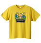 豊天 ブタクエ柄半袖Tシャツ マスタード: