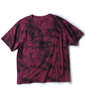 in the attic ムラプリント半袖Tシャツ ボルドー: