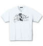WILD LIFE ジレベスト+半袖VTシャツ チャコール杢×ホワイト: Tシャツ