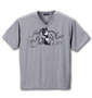 WILD LIFE ジレベスト+半袖VTシャツ ブラック×モクグレー: Tシャツ