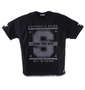RIMASTER メッシュ使いビッグロゴ半袖Tシャツ ブラック: