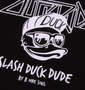 b-one-soul DUCK半袖Tシャツ ブラック: バック首周りプリント拡大