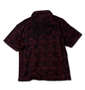 in the attic タイダイプリント半袖ポロシャツ ボルドー: バックスタイル