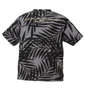 GLADIATE リーフ総柄半袖Tシャツ ブラック: バックスタイル