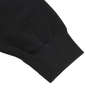 GALFY アップリケ刺繍クルートレーナー ブラック: 袖口