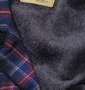 LYLE&SCOTT BLACK LABEL ツイル起毛チェック長袖パジャマ ブラック系: 背裏フリース地