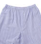a.v.v HOMME パナマサッカーストライプ長袖パジャマ ブルー: