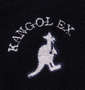 KANGOL EXTRA COMFORT ジャガードボーダー半袖Tシャツ+鹿の子パンツセット ネイビー×ネイビー: 刺繍拡大