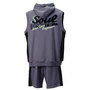 SOUL SPORTS ノースリーブパーカーセット グレー: バックスタイル