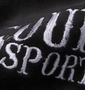 SOUL SPORTS パーカーベロアセット ブラック: フロント刺繍拡大