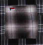 H by FIGER マルチパターンチェック長袖B.Dネルシャツ ブラック×グレー: 左胸ポケット