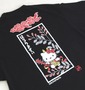 はろうきてぃ おにがしま 和柄Tシャツ半袖 ブラック: